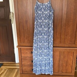 Chelsea & Teodore patterned dress spaghetti straps size Large